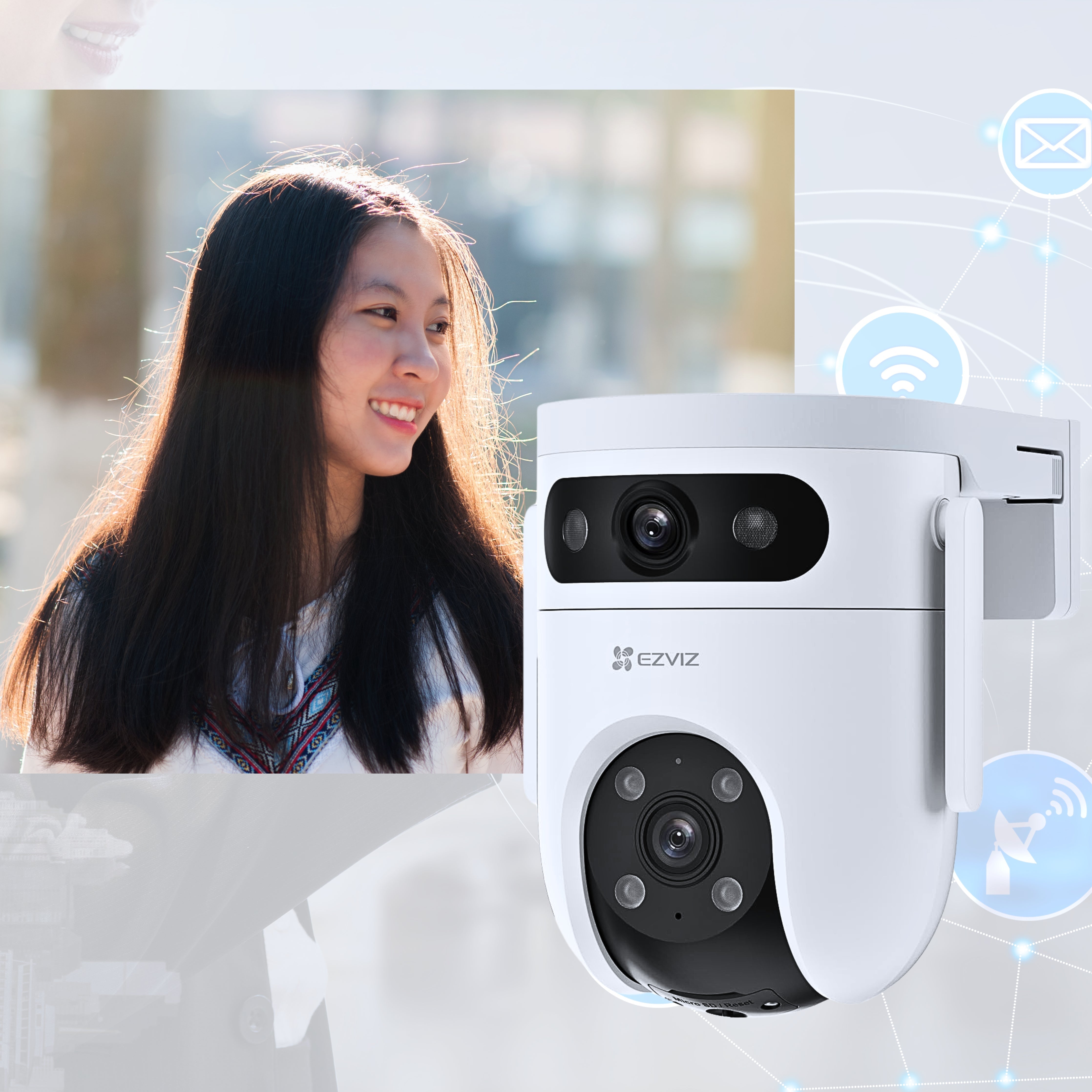 Ezviz H9c 3K+3K (5MP+5MP) Dual-Lens Pan & Tilt Wi-Fi Security Camera Ezviz H9c 3K+3K (5MP+5MP) Dual-Lens Pan & Tilt Wi-Fi Security Camera